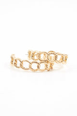 Gold Chunky Chain Hoop Earrings - Florencia-Jewellery