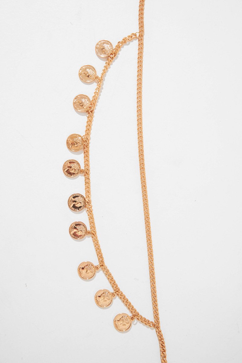 Gold Coin Belly Chain Belt - Deidra-Belts