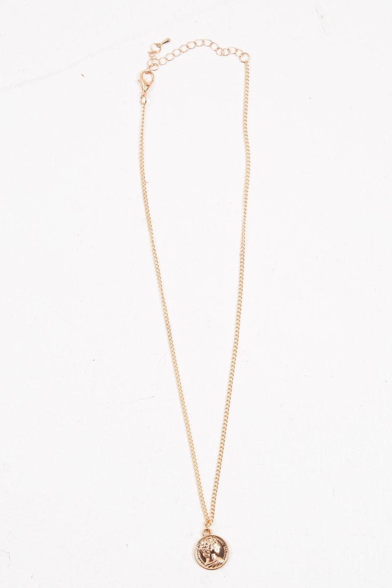 Gold Coin Chain Necklace - Deveah-Jewellery