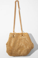 Gold Diamante Embellished Snake Chain Bag - Eliane-Bags
