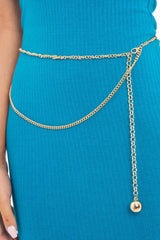 Gold Drop Chain Pendant Belt - Breya-Belts