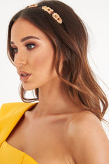 Gold Embellished Hair Band - Zamina-Hair