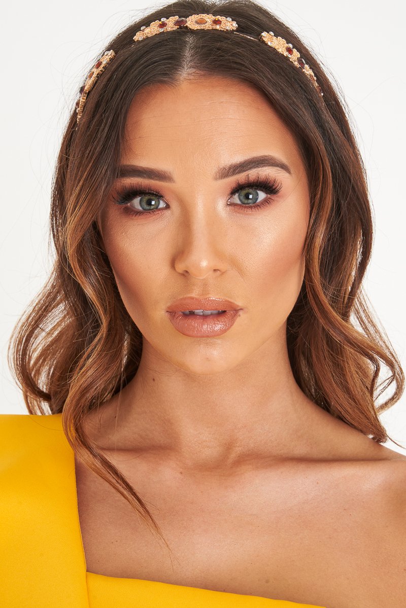 Gold Embellished Hair Band - Zamina-Hair