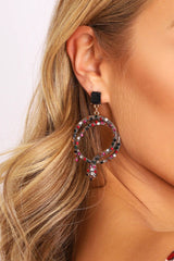 Gold Gemstone Snake Earrings - Raya-Jewellery