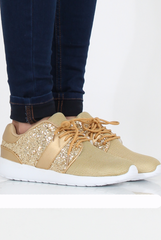 Gold Glitter Trainer - Rio-Trainers