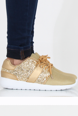 Gold Glitter Trainer - Rio-Trainers