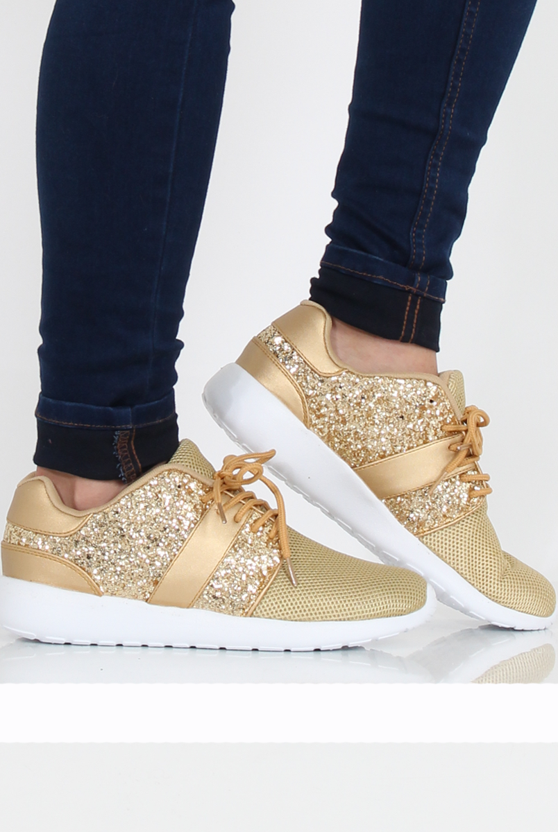 Gold Glitter Trainer - Rio-Trainers