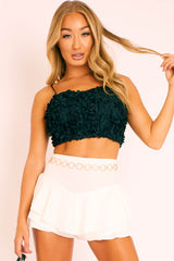 Gold Hammered Detail Circle Chain Belt - Ivorie-Belts