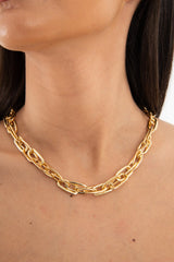 Gold Interlock Chunky Chain Necklace - Norine-Jewellery