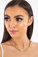 Gold Interlock Chunky Chain Necklace - Norine-Jewellery