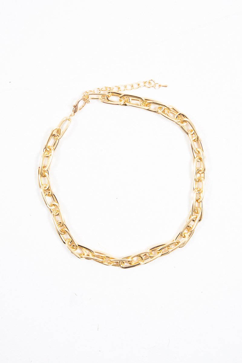Gold Interlock Chunky Chain Necklace - Norine-Jewellery