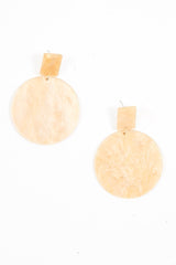Gold Iridescent Round Drop Earrings - Jazara-Jewellery