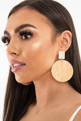 Gold Iridescent Round Drop Earrings - Jazara-Jewellery