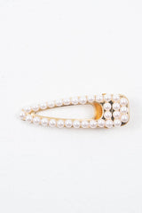 Gold Large Pearl Detail Crocodile Clip - Yvette-Hair