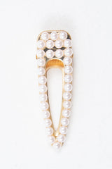 Gold Large Pearl Detail Crocodile Clip - Yvette-Hair