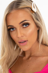 Gold Large Pearl Detail Crocodile Clip - Yvette-Hair