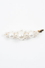 Gold Large Pearl Detail Slide Barrette - Willow-Hair