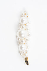 Gold Large Pearl Detail Slide Barrette - Willow-Hair