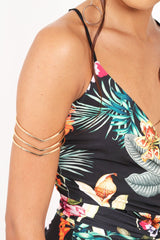 Gold Layered Arm Cuff Bracelet - Blanca-Jewellery