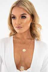 Gold Layered Coin Necklace - Hatley-Jewellery