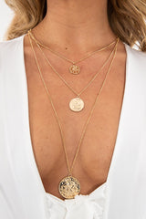 Gold Layered Coin Necklace - Hatley-Jewellery