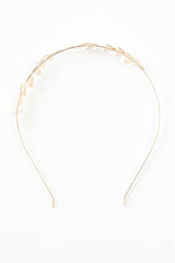 Gold Leaf Detail Metal Hairband - Kaylina-Hair