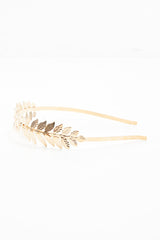 Gold Leaf Detail Metal Hairband - Kaylina-Hair