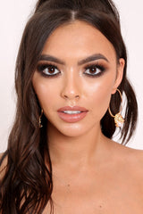 Gold Lion Head Pearl Hoop Earrings - Darinka-Jewellery