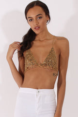 Gold Metal Chain Bra - Damaris-Dresses