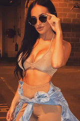 Gold Metal Frame Aviator Sunglasses - Nell-Sunglasses