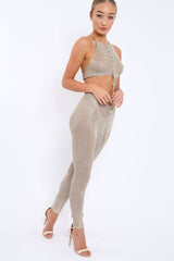 Gold Metallic Co-ord Set - Klaire-Co-ords