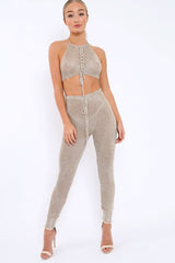 Gold Metallic Co-ord Set - Klaire-Co-ords