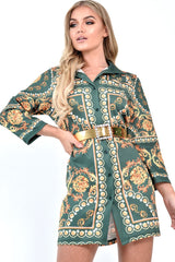 Gold Metallic Embellished Buckle Belt - Oneita-Belts