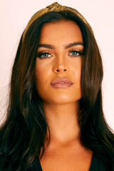 Gold Metallic Finish Knotted Hair Band - Dora-Hair