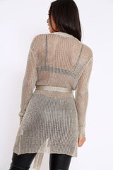 Rose gold outlet metallic cardigan