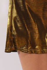 Gold Metallic Playsuit - Citron-Playsuits
