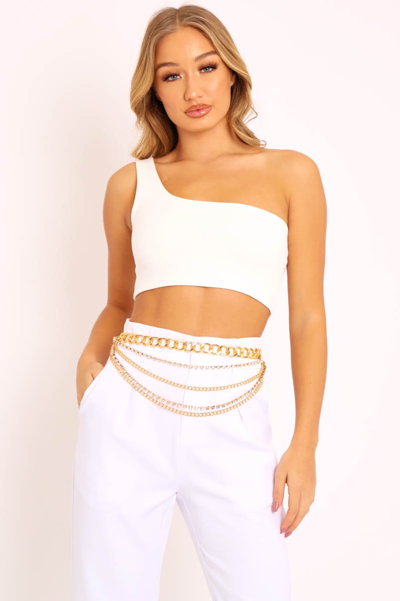 Gold Multi Chain Diamante Belt - Petrona-Jewellery
