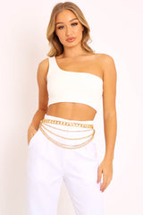 Gold Multi Chain Diamante Belt - Petrona-Jewellery
