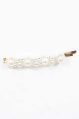 Gold Pearl Cluster Detail Slide Barrette - Gracie-Hair