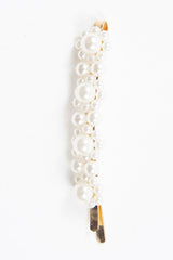 Gold Pearl Cluster Detail Slide Barrette - Gracie-Hair