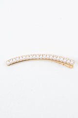 Gold Pearl Diamante Detail Crocodile Barrette - Dolli-Hair