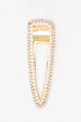 Gold Pearl Diamante Detail Oversized Crocodile Clip - Marly-Hair