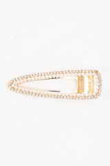 Gold Pearl Diamante Detail Oversized Crocodile Clip - Marly-Hair