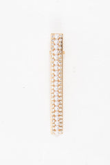 Gold Pearl Diamante Detail Rectangle Crocodile Clip - Niaomi-Hair