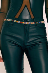 Gold Rainbow Diamante Chain Belt - Naeva-Belts