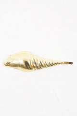 Gold Sea Shell Detail Hair Clip - Railey-Hair