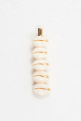 Gold Shell Detail Crocodile Barrette - Ignacia-Hair