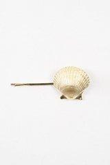Gold Shell Detail Hair Clip - Telitha-Hair