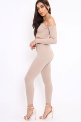 Gold Shimmery Ribbed Knit Co-ord - Luna-Co-ords