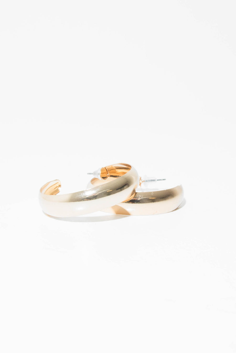Gold Small Chunky Hoop Earrings - Othelia-Jewellery
